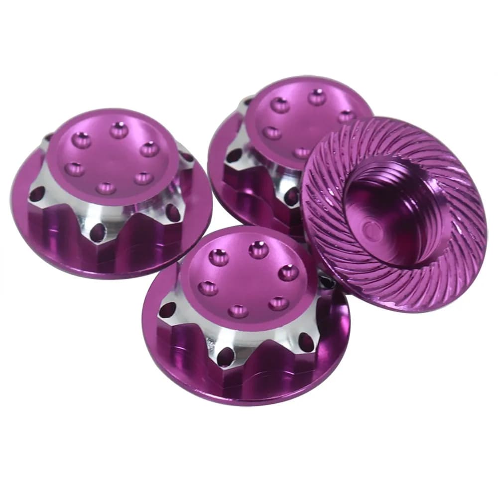 Copriruota in alluminio copriruota antipolvere dado esagonale da 17 mm adatto per Rc 1:8X-maxx Summit E-revo Arrma modello auto copriruota antiscivolo fai da te