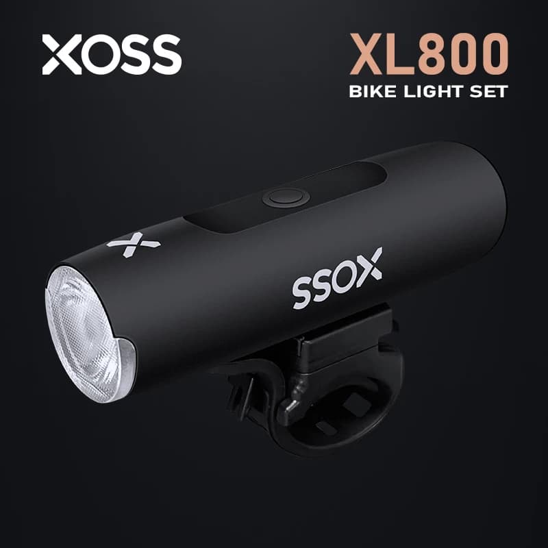 XOSS XL400 800 Bicycle Light in Aluminium, USB Front Light Rechargeable for MTB and Road Bike, Bicycle Accessories