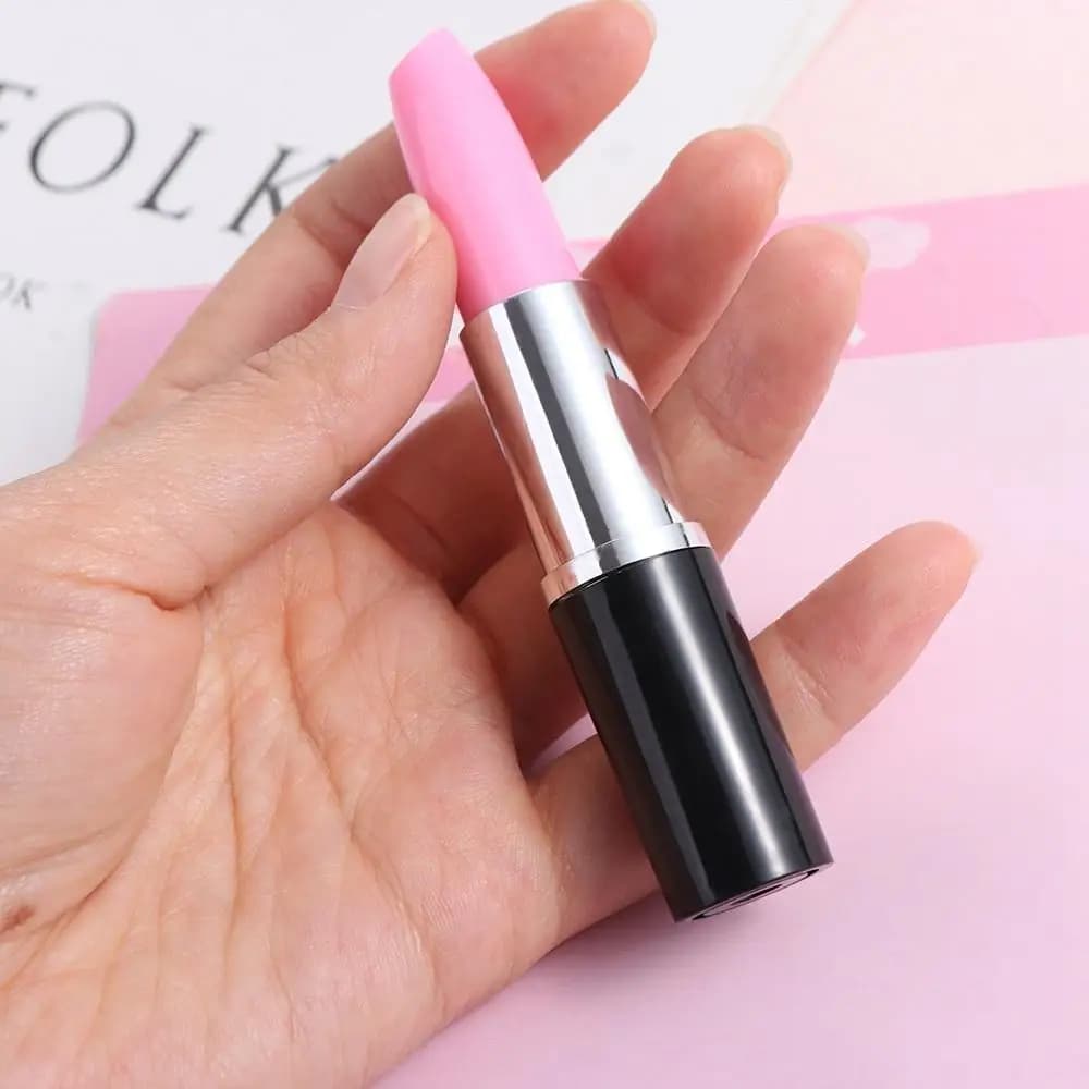 Penna a Forma di Rossetto, Penna Gel Divertente con Punta Blu, Ricaricabile, per Ufficio