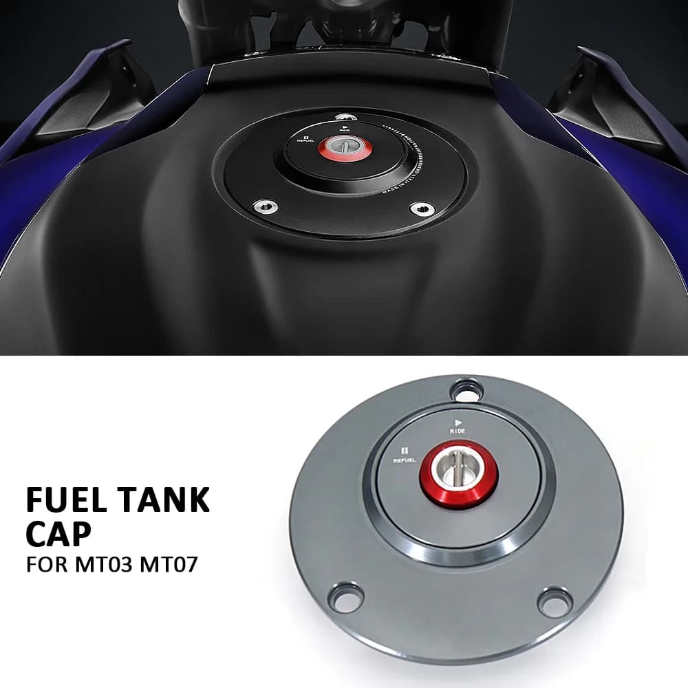 Accessori moto in alluminio CNC Coperchio tappo serbatoio carburante per Yamaha MT-03 MT03 MT 03 2020-2025 MT-07 MT07 2014-2025