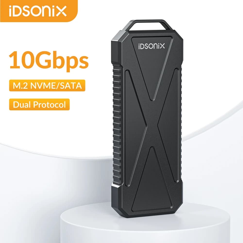 IDsonix M.2 SATA NVMe SSD Case Dual Protocol custodia esterna per disco rigido 10gbps USB 3.2 C NVMe NGFF Storage Cover per PC portatile