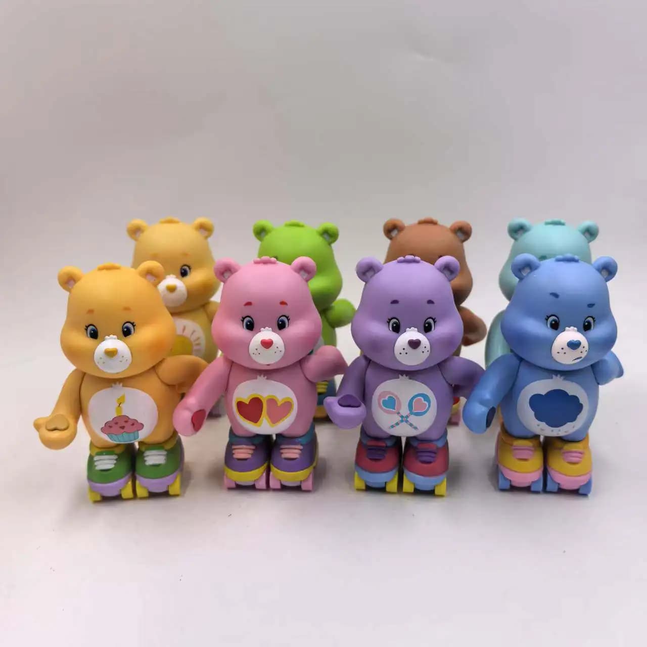 Genuine Care Bears Roller Skating Series Blind Box Cute Little Bear Doll Action Figures Collection Ornaments Girls Boys Gifts