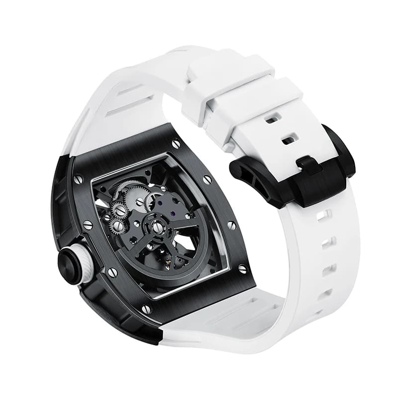Nuovo stile orologio automatico quadrante tonneau cinturino in silicone orologio da polso meccanico sportivo impermeabile in acciaio inossidabile 2026