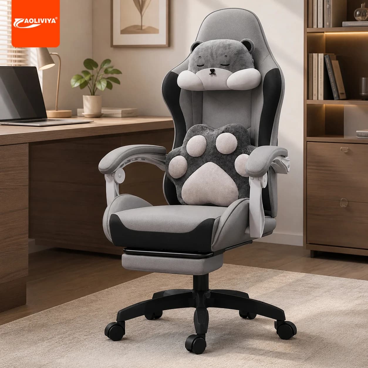 Sedia da Gaming AOLIVIYA per Streaming, Seduta Regolabile Reclinabile, Ergonomica per Computer, Comoda per Lunghe Sessioni, Girevole per Internet Cafe