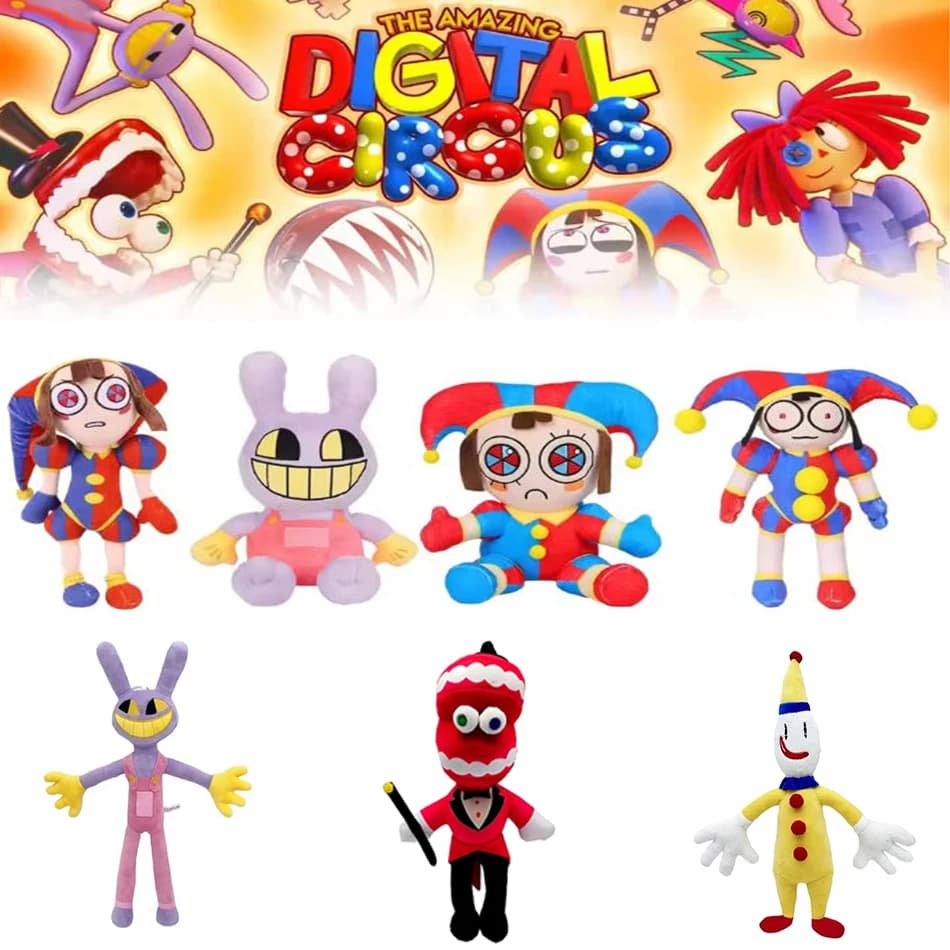 Nuovo 2026 The Amazing Digital Circus Pomni Jax Peluche Anime Carino Coniglio da Teatro Bambola di Peluche Clown dei Cartoni Animati Regali di Natale per Bambini