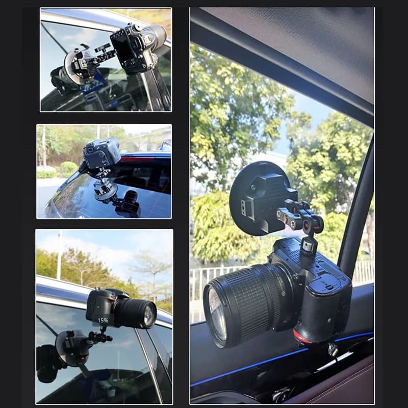 Pompa d'aria Ventosa per vuoto Telecamera per auto da 3-6 pollici Ventosa Assorbimento degli urti Fotocamera sportiva Strumento di ripresa fisso per telefono/Cam