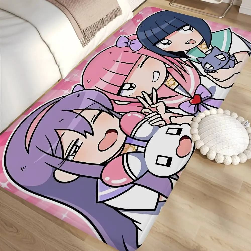 Pink Anime Menhera- C-Chan Bathroom Mat Kids Room Bedroom Decoration Balcony Anti-Slip Doormat Living Room Welcome Rug