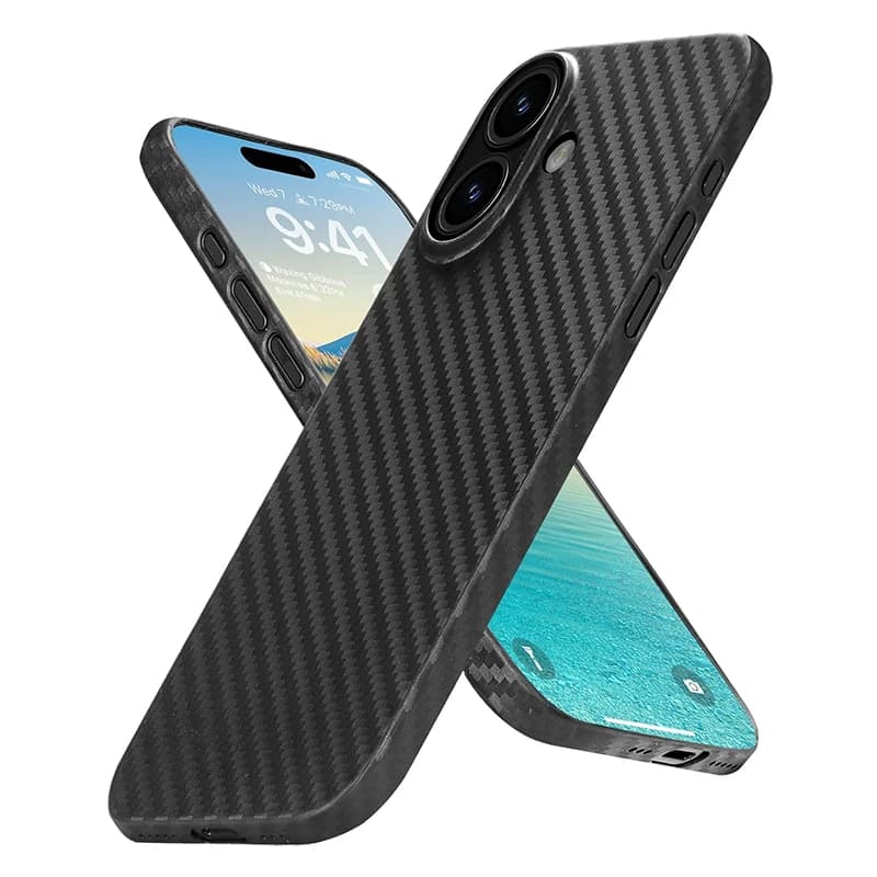 Custodia ultra sottile in fibra di carbonio per iPhone 17 Pro Custodia per telefono opaca di lusso per iPhone 17 Pro Cover posteriore sottile Fundas Shell