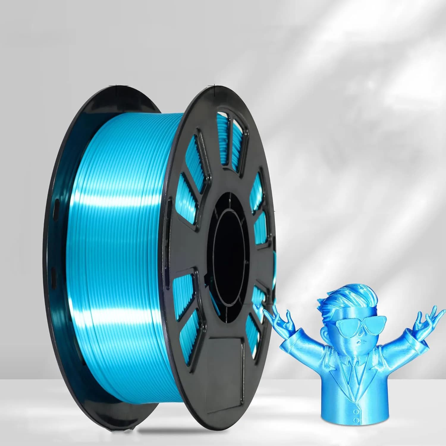 Silk PLA Filament 1.75mm 250g, Shiny High Gloss Finish, Perfectly Wound, Accuracy +/-0.02mm 3D Printer Filament Vacuum Packaging