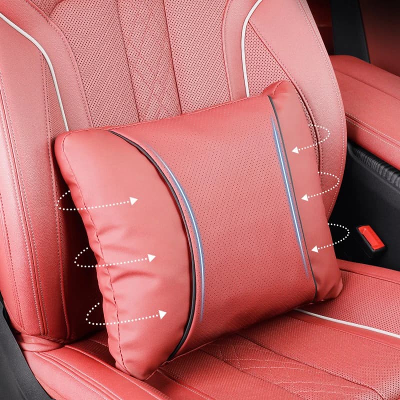 Cuscini auto di lusso in pelle NAPPA per poggiatesta Mercedes Benz Maybach Classe S, cuscini da viaggio per il collo, supporto per cuscino sedile in pelle