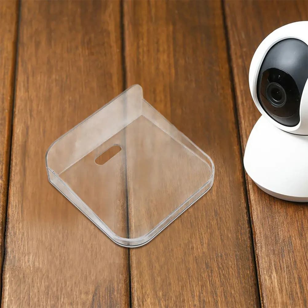 2Pcs Wall Mount Camera Bracket No Drill Transparent Design Easy Install Small Floating Shelves Wall Storage for Security Cameras