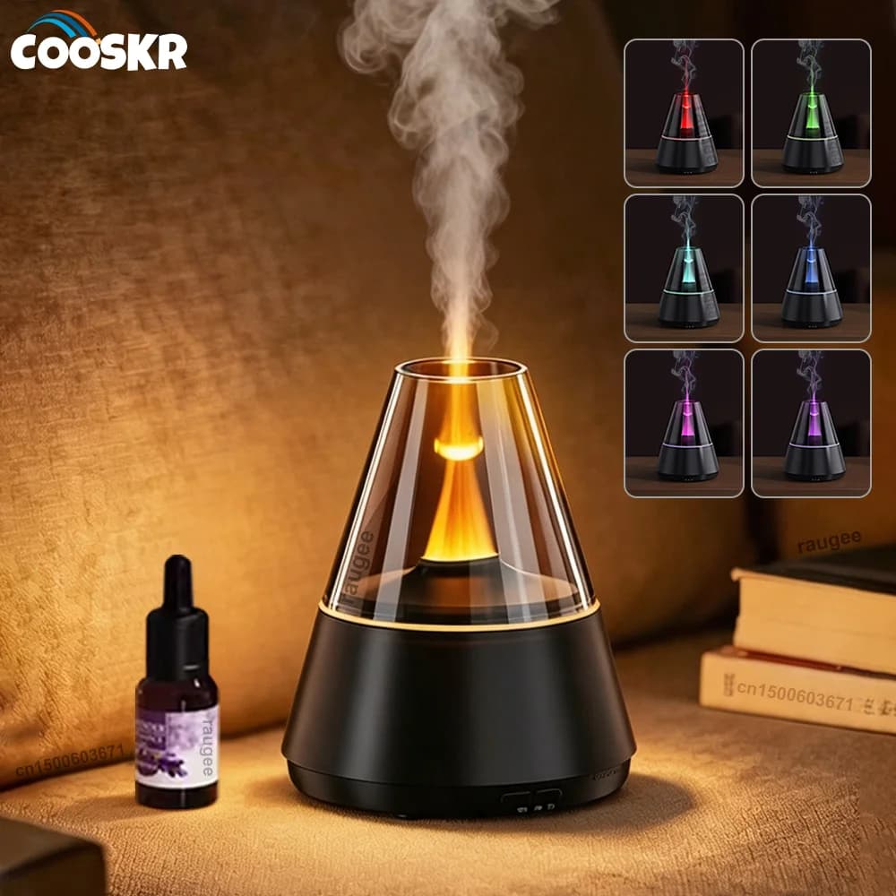 Aroma Humidifier Mute Air Humidifier Fragrance Diffuser Aromatherapy Essential Oil Diffuser Night Light for Home Office Bedroom