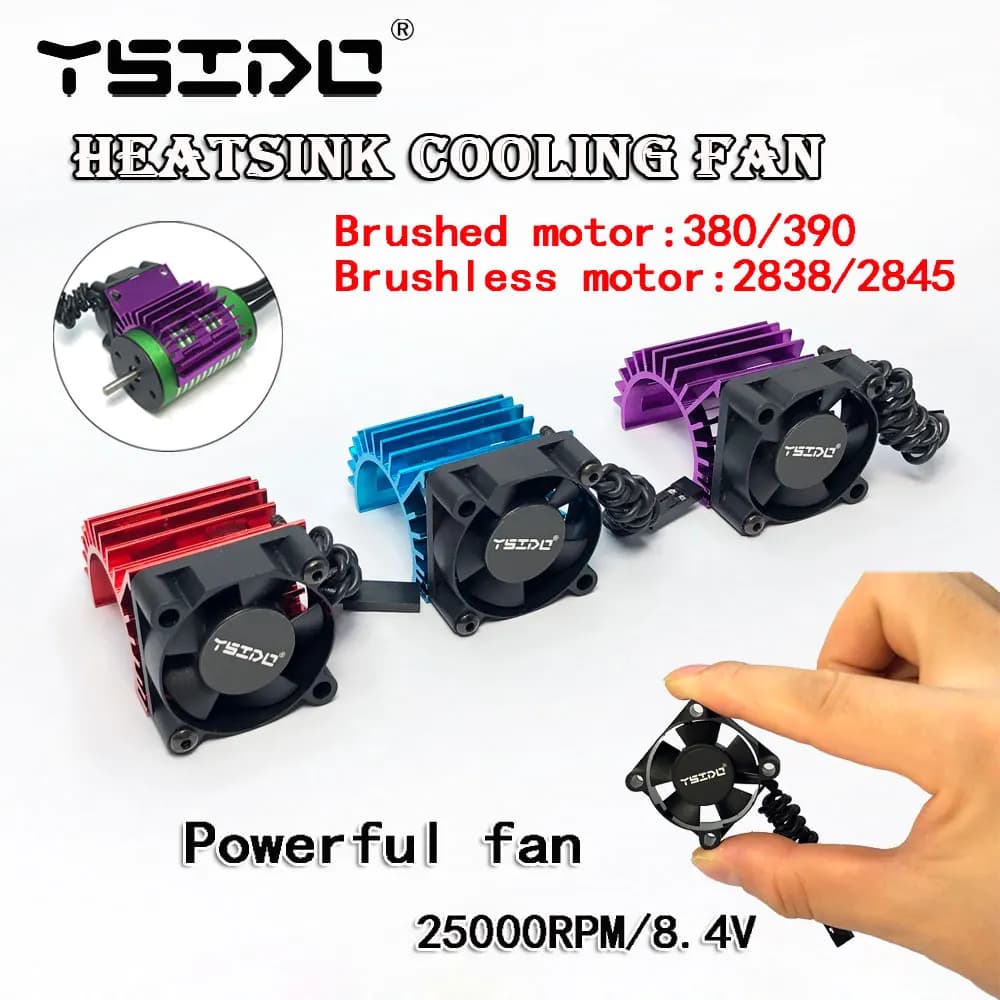 YSIDO RC Car 380 390 2838 2845 540 550 3650 coperchio motore elettrico dissipatore di calore ventola di raffreddamento per Wltoys 124017 124016 automodelli parti