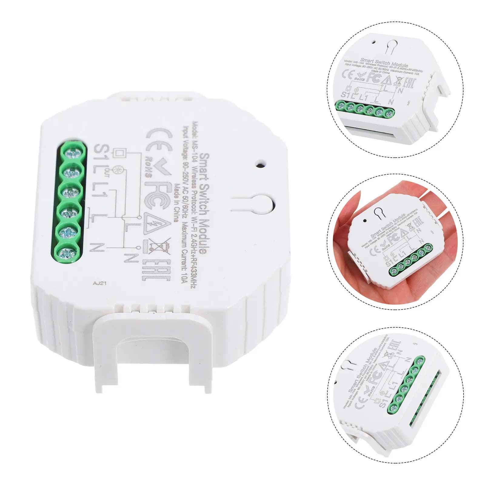 Modulo Interruttore Luce LED WiFi, Controllo Ventilatore a Soffitto, Dimmer LED Wireless con Controllo Vocale