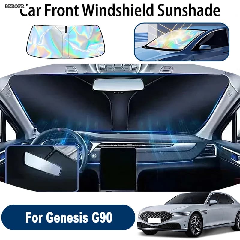 Windshield Sun Shade For Genesis G90 Foldable UV Reflective Front Window Sun Protection Cover Accessories