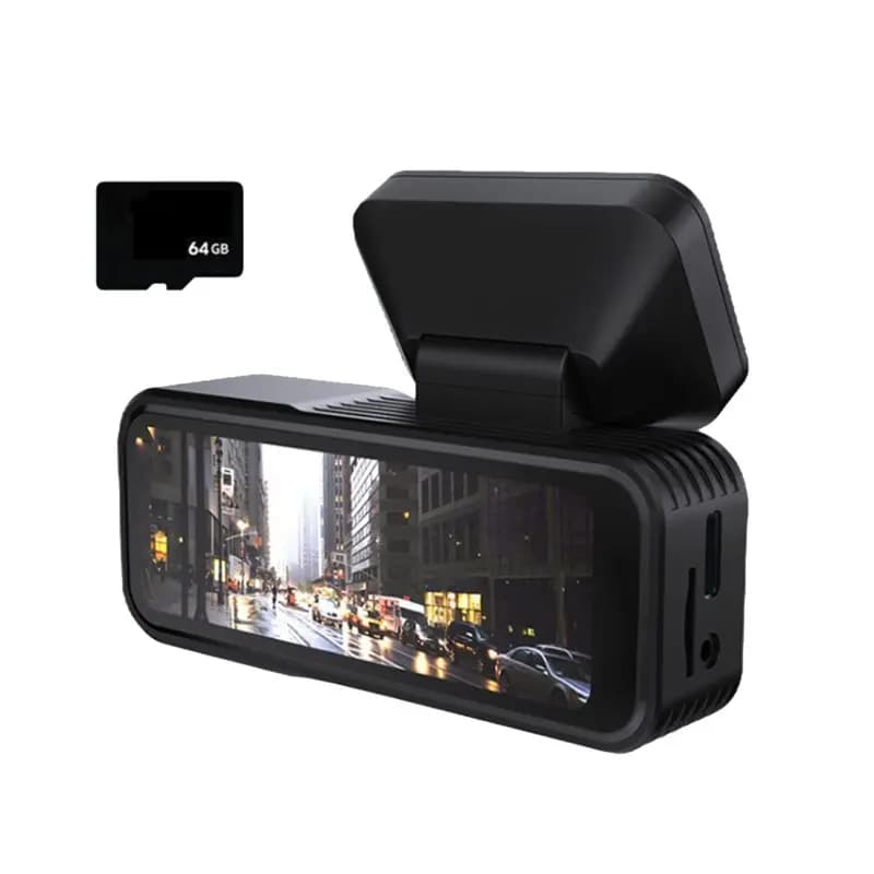 Front Rear Camera 2 Camera DVR Recorder A215 Car Dash Cam With 64GB 4K UHD 2160P Rear View DVR Cam 170° Wide Angle Night