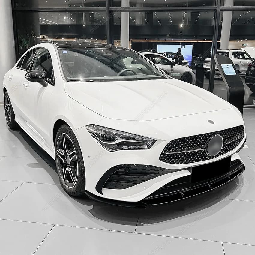 Car Front Bumper Splitter Lip For Mercedes Benz C118 W118 X118 CLA 200 235 CLA35 45 AMG 2023-2025 ABS Diffuser Body Kits Tuning