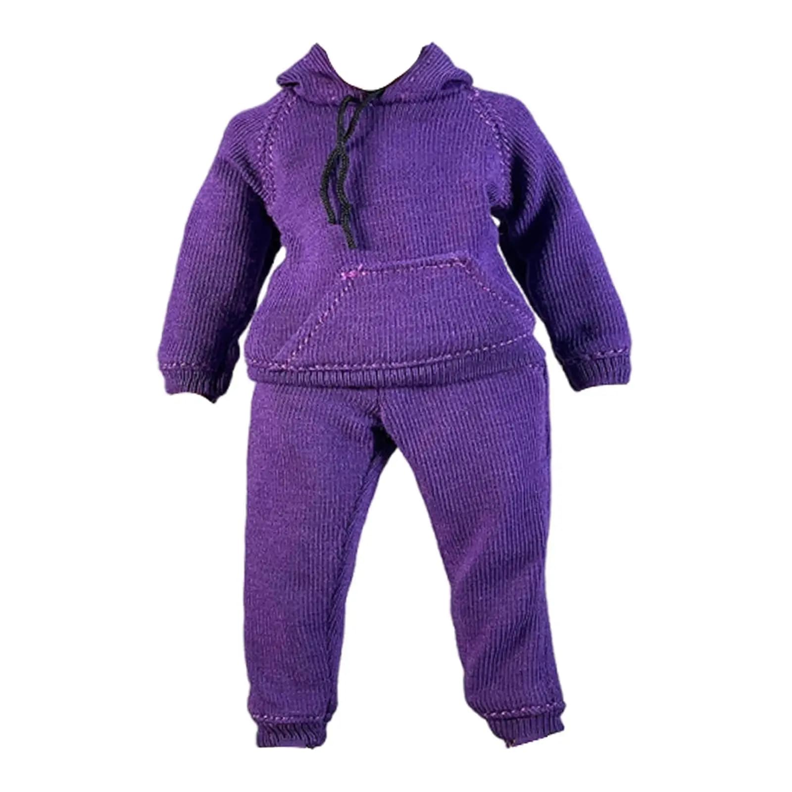 1/12 Scale Action Figure Clothes Premium, Trendy, Durability, Easy to Wear Hoodie Pants
