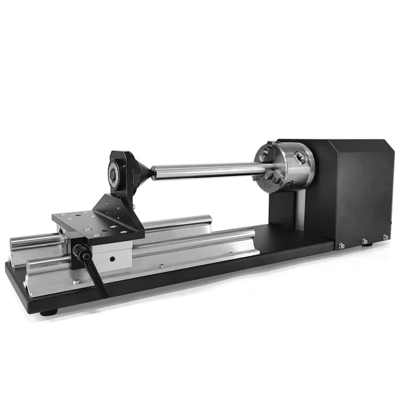 New 380V/220V Rotary Engraving Attachment with Chucks Stepper Motors for Laser Engraving Cutting Machine Aluminum Alloy