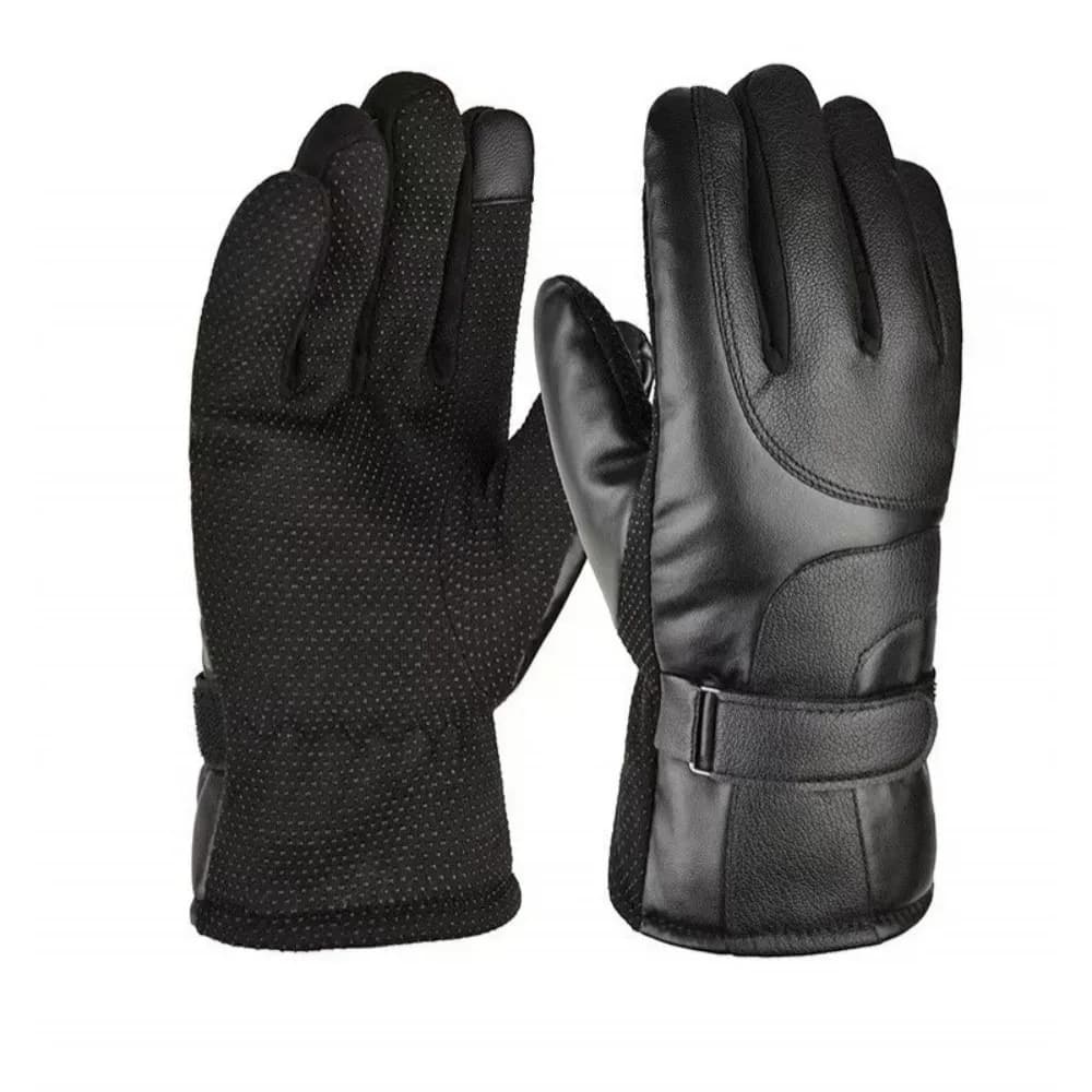 Guanti da moto in pile ispessito Guanti da sci antivento impermeabili Guanti da equitazione resistenti al freddo touchscreen