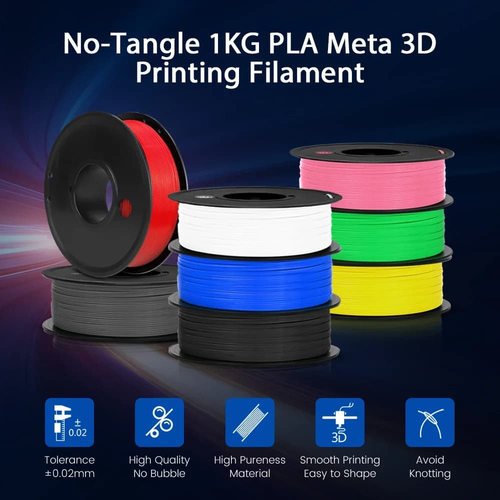 JAYO PETG 3D printing consumables 10 rolls 1.75mm support multi-color selection neat winding durable bubble free FDM 3D printer