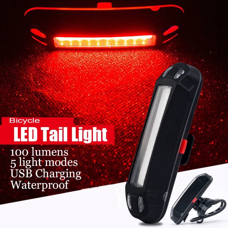 Fanale posteriore per bici Luci posteriori per bicicletta a LED ricaricabili tramite USB Spia di sicurezza per ciclismo notturna Fanale posteriore per bici MTB Facile da installare