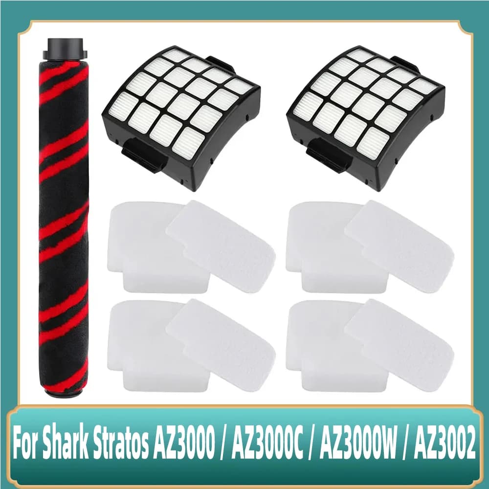 Compatible for Shark Stratos AZ3000 / AZ3000C / AZ3000W / AZ3002 Vacuum Cleaner Spazzola Morbida Rullo Schiuma Felt Filter Spare Parts
