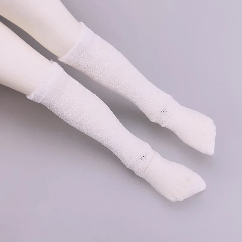 Calzini per bambole per 1/6 BJD Calze per bambole Accessori per vestiti Calzino corto Filettato Tubo centrale Calzino Leggings Giocattoli per bambini Regali