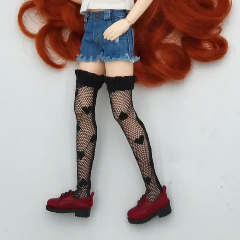 Calza per bambola Blythe Legging lungo bianco nero per stivali Blyth Azone Calzino per bambola OB23 OB24