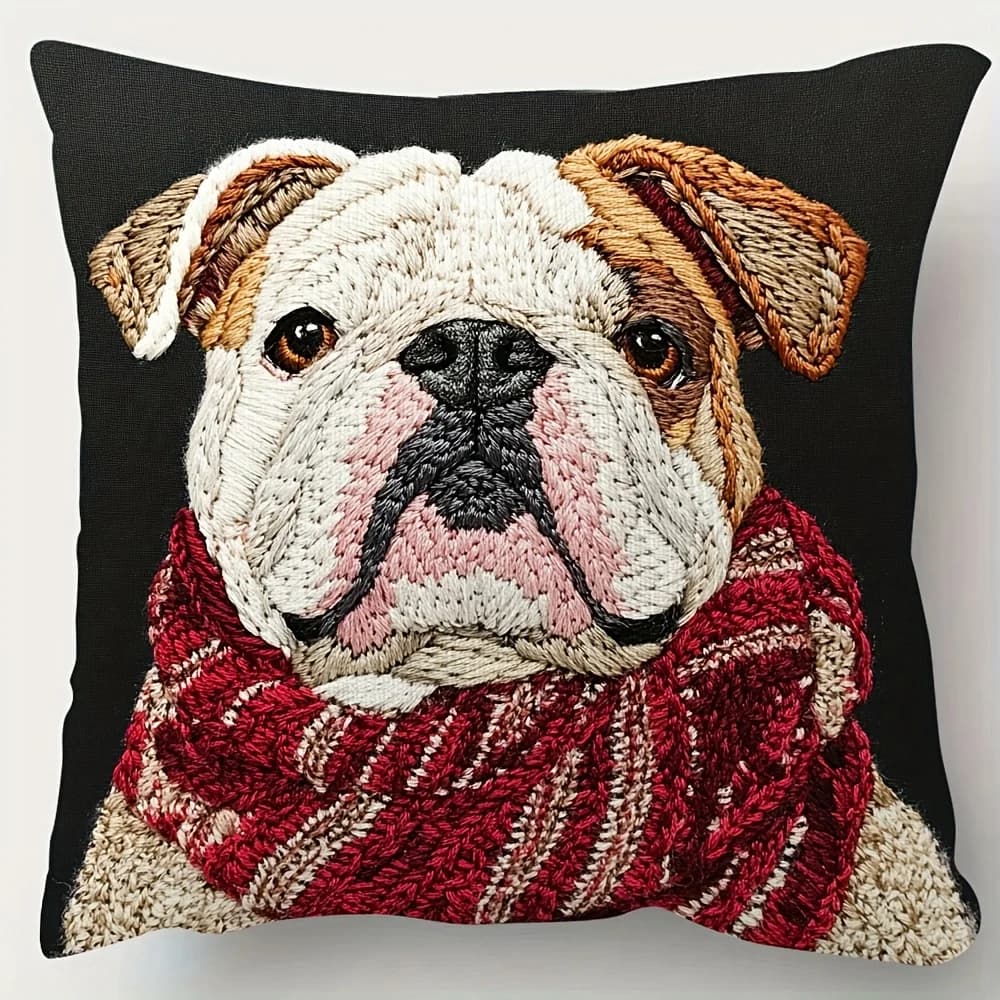 Fodere per cuscini Bulldog inglese Sedia accogliente Federa per soggiorno Moda Cerniera Divano Fodere per cuscini Camera da letto Decorazioni per la casa