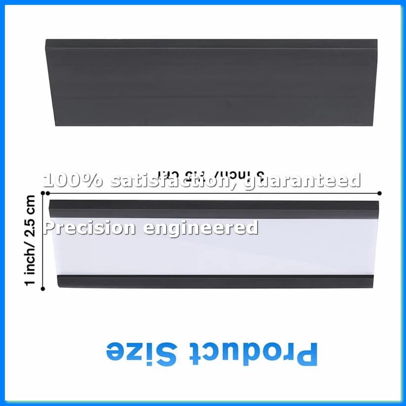 100 Pack Magnetic Label Holder C Channel Magnetic Labels, Magnetic Data Card Holder with Clear Plastic Protector-A69M