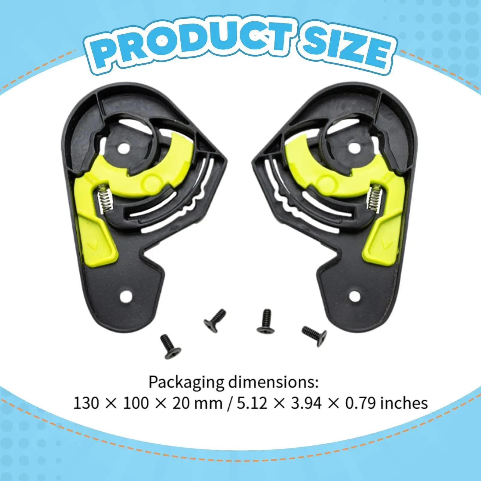Accessori per Casco Moto, Base per Visiera per Shaft 560 PC, Ricambio Nero, Coppia Sinistra e Destra