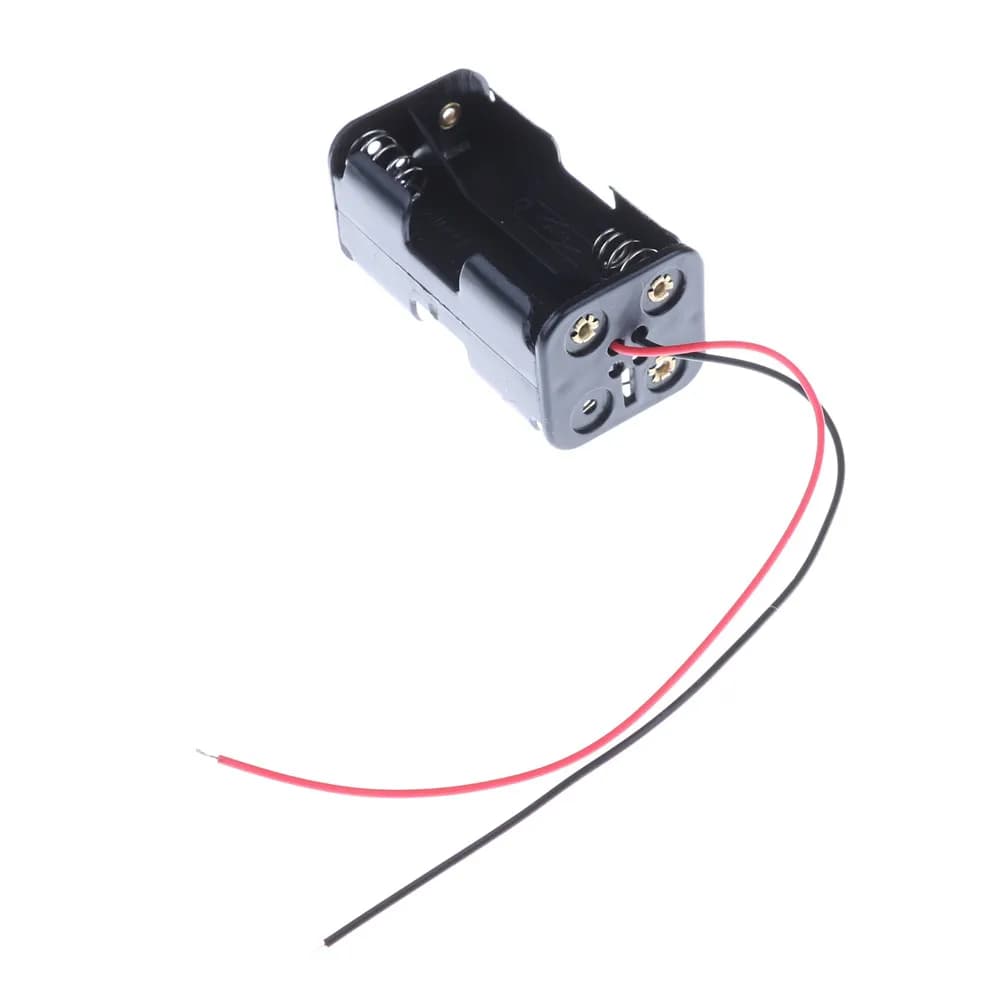 Scatola Portabatterie con 4 Scomparti per Batterie AA, Ricambi per Batterie, Scatola Portabatterie per Modelli RC 1/8 1/10 1/16, Accessori