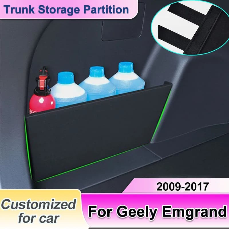 Per Geely Emgrand Berlina 2009-2017 Auto Ispessimento Tronco di Stoccaggio Box Organizer Partizione Multifunzione Scatola Laterale Auto Parte Interni