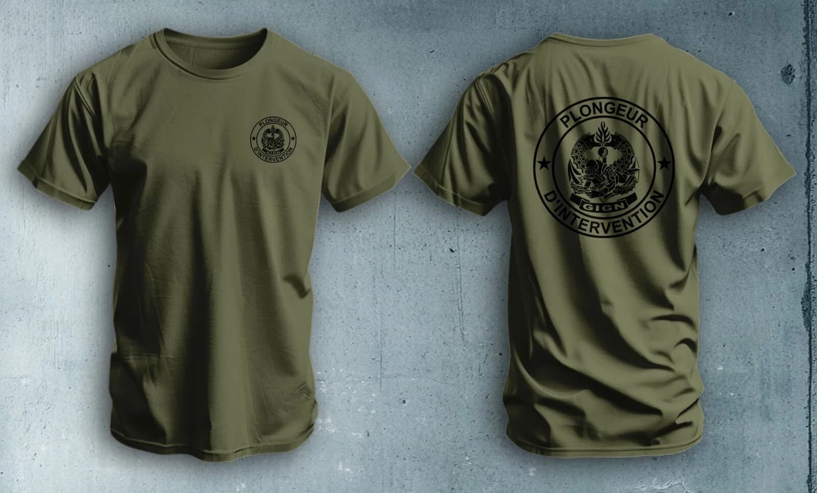 France Gendarmerie Special Forces GIGN Diver Combat Swimmer T-Shirt Short Sleeve Casual 100% Cotton Shirt