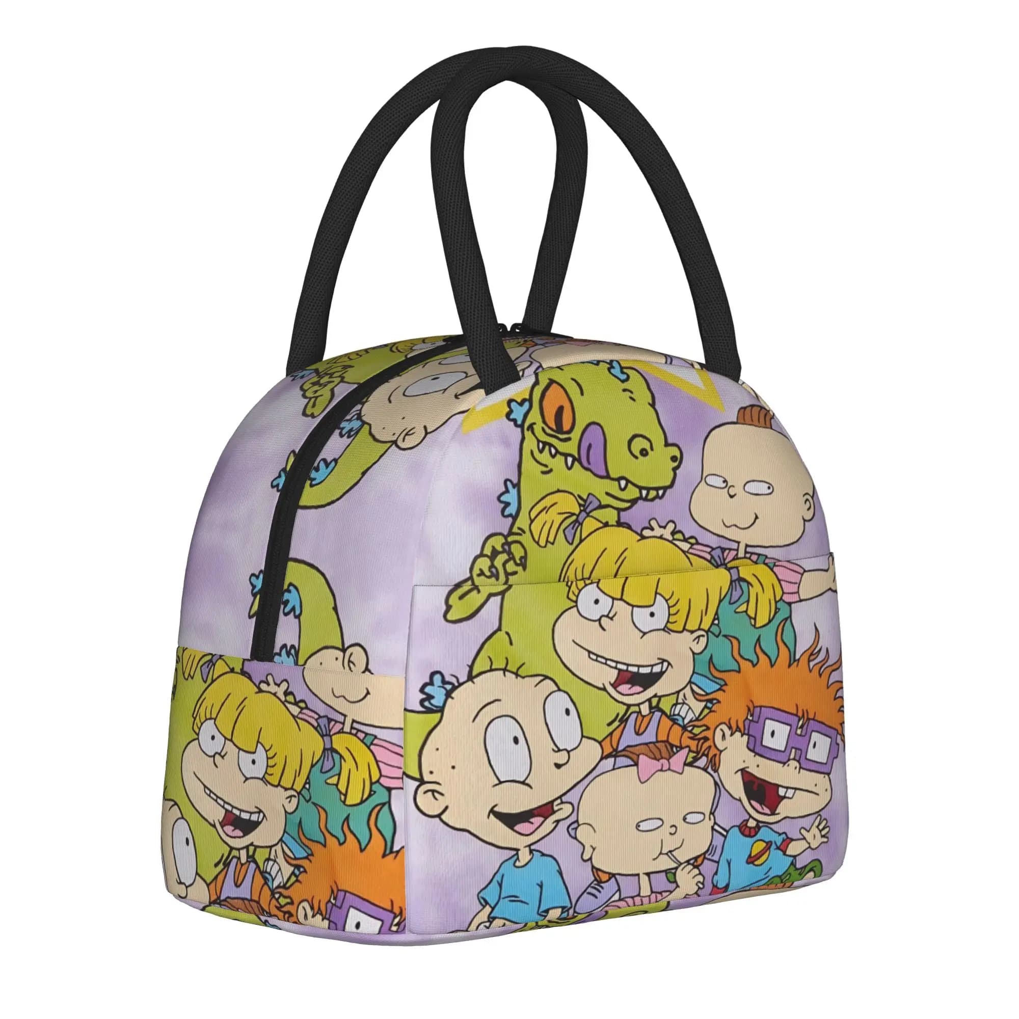 Cartoon R-Rugrats Thermal Insulated Lunch Bags for Picnic Reusable Food Bag Container Men Women Thermal Cooler Food Box