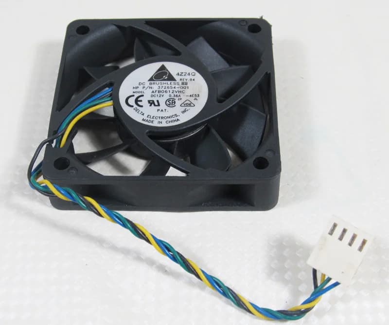 per 2 pezzi Delta AFB0612VHC 60x60x15mm 6015 12V 0,36A Ventola di raffreddamento CC Connettori a 4 pin
