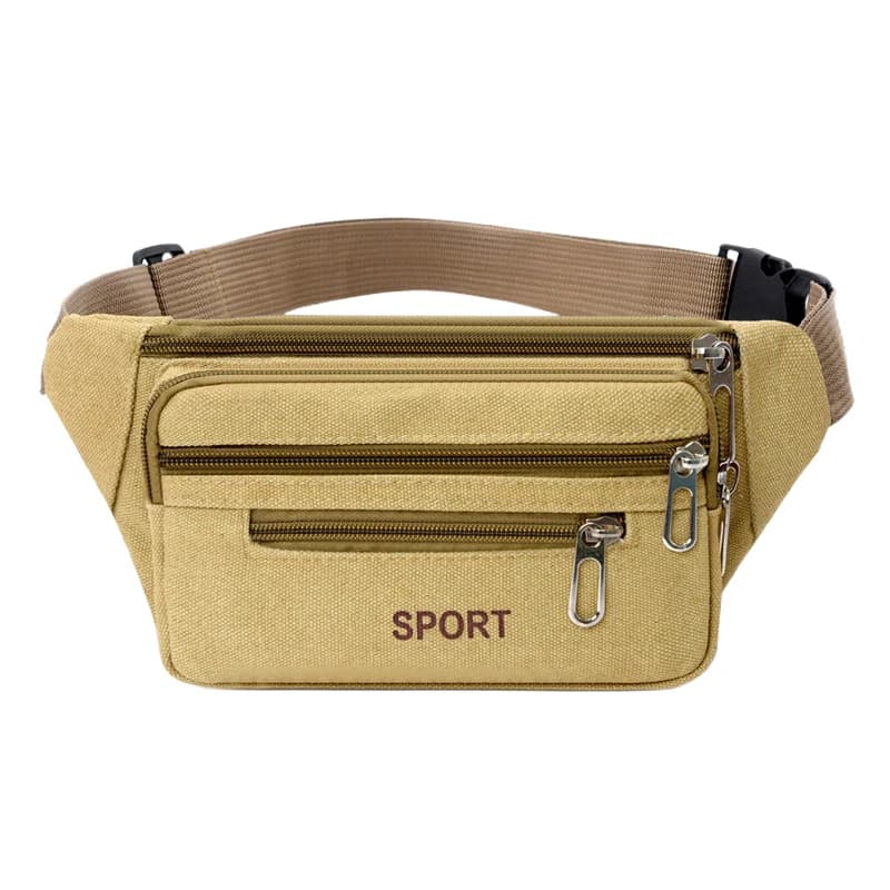 Canvas Running Waist Bag, Thin Life Running Waist Bag for Men, Jogging Waist Bag with Running Phone Holder
