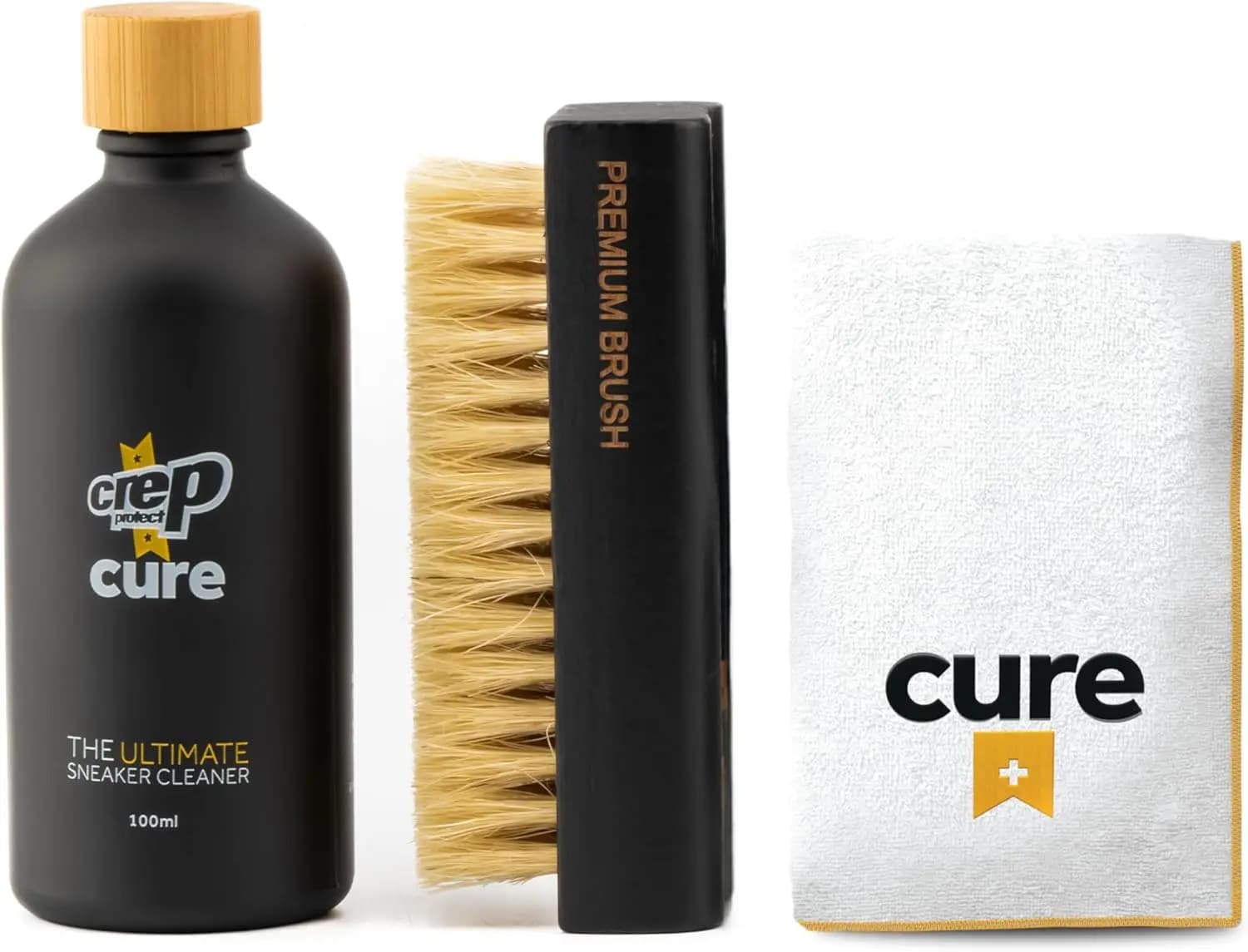 Kit per la Pulizia delle Sneaker per Scarpe Bianche, Pelle, Camoscio, Nubuck e Tela - Include Spazzola, Soluzione e Panno in Microfibra