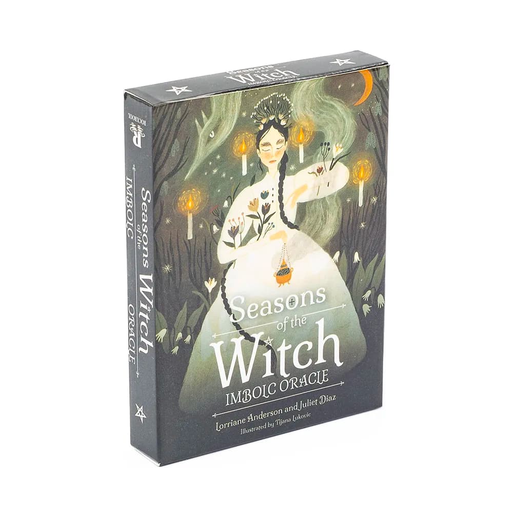 Stagioni della strega Imbolc Oracle tarocchi gioco da tavolo 44 carte per la guida spirituale 10.4*7.3cm
