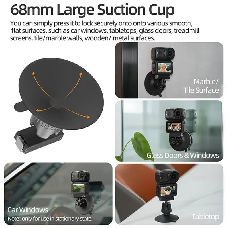 Supporto Magnetico Bidirezionale a Sgancio Rapido con Ventosa A25P Compatibile con DJI Osmo Nano/ACTION 6 per Action Camera