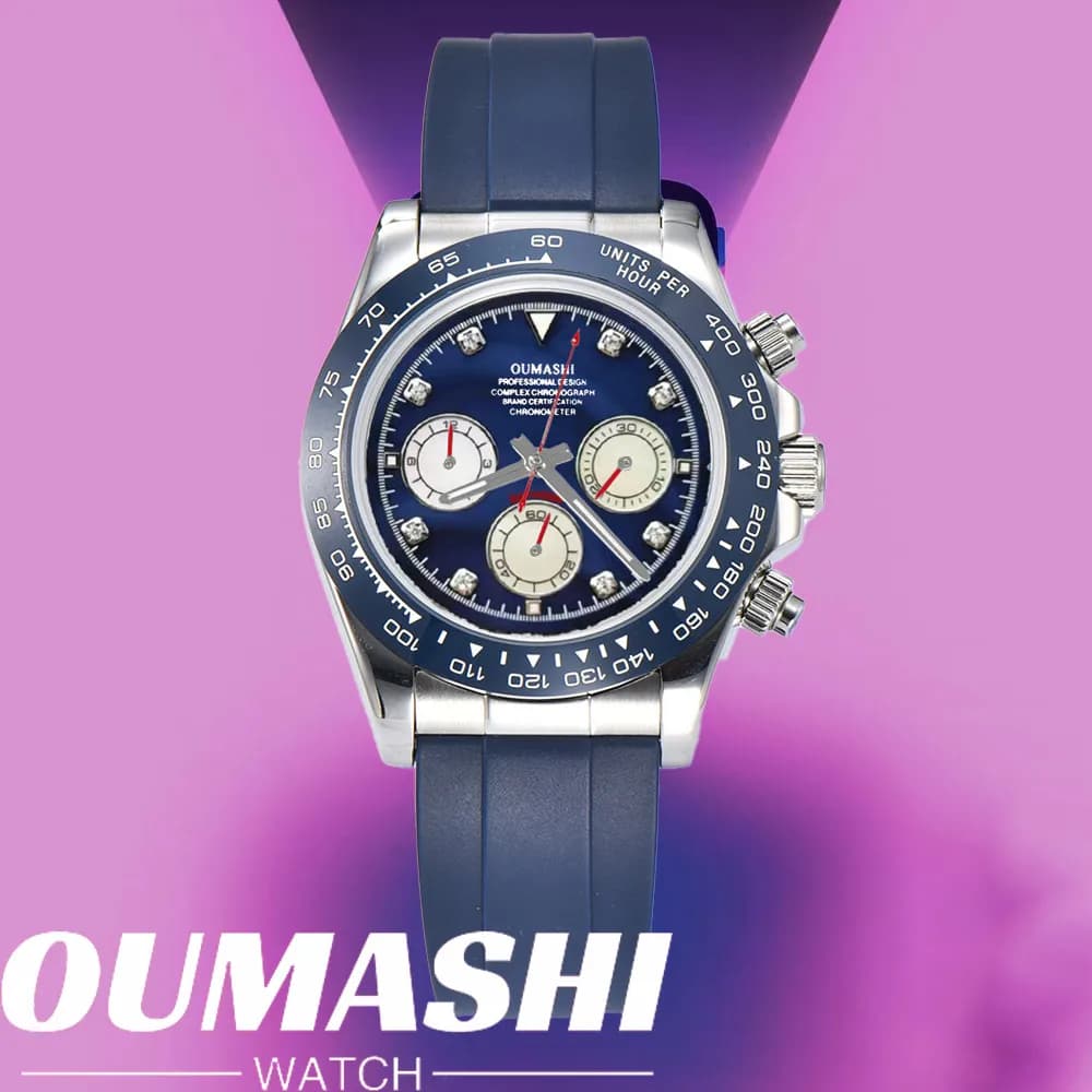 VK63 39.3mm Men's Watch Luxury Fashion Chronograph Men's Watch Case VK63 Silver Men's Chronograph VK63 Waterproof 10ATM