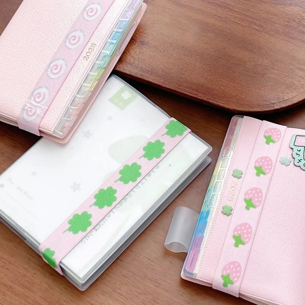 Elastic Strap for A7 M5 Planner Notebook Cute Star Decoration Kawaii Straps for Scrapbooking INS Style Storage Accessory