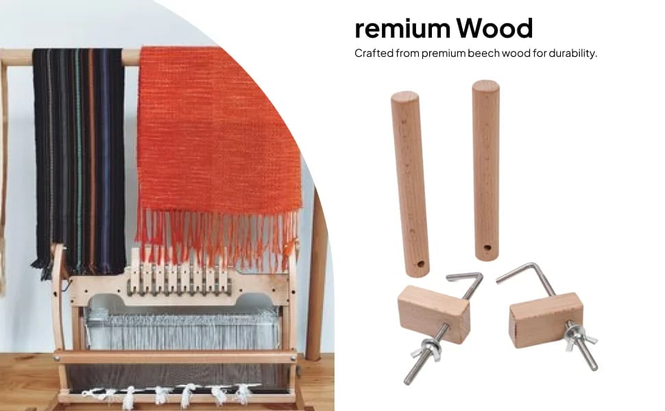 Wooden Warping Pegs Clamp Set Weaving Loom Peg Tools Smooth Polished Durable for Weaving Frame and Reels for Sewing Machine