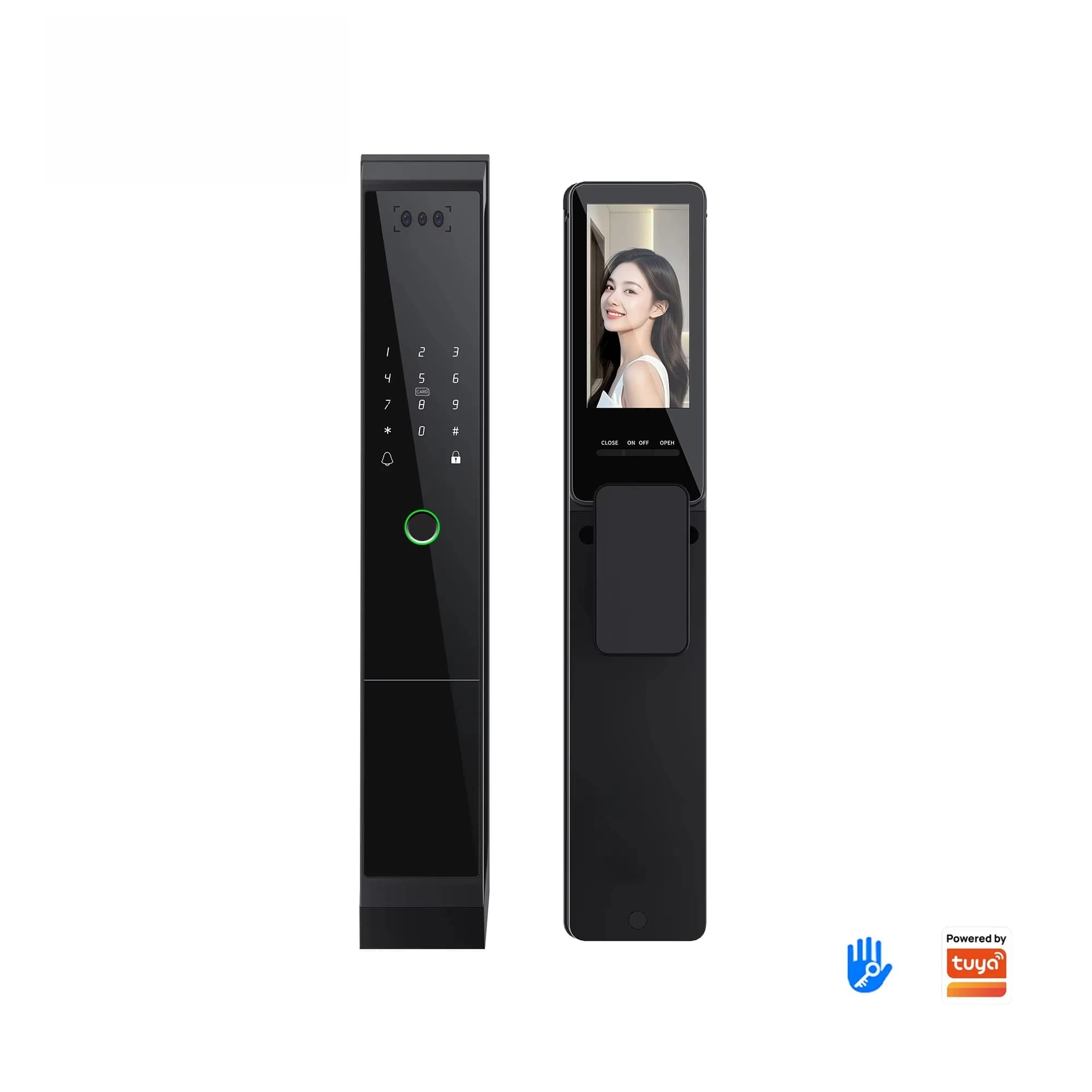Fully-Automatic Smart Door Lock with 3D Face Fingerprint Recognition Video Intercom Tuya WiFi Hotel Lock Door