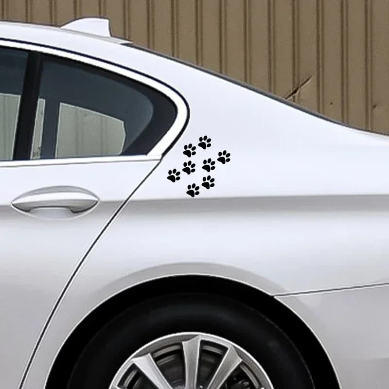 11.4*11CM adesivi con stampa zampa di gatto decalcomanie per il corpo decalcomanie per auto adesivi personalizzati antigraffio impronte di cani e gatti adesivi per auto