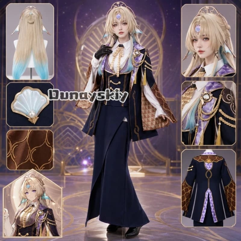 LWW*11 Honkai Star Rail Pearl Costume Cosplay Set Completo Uniforme The Ten Stonehearts Outfit Anime Gioco per Donna Uomo Festa di Halloween
