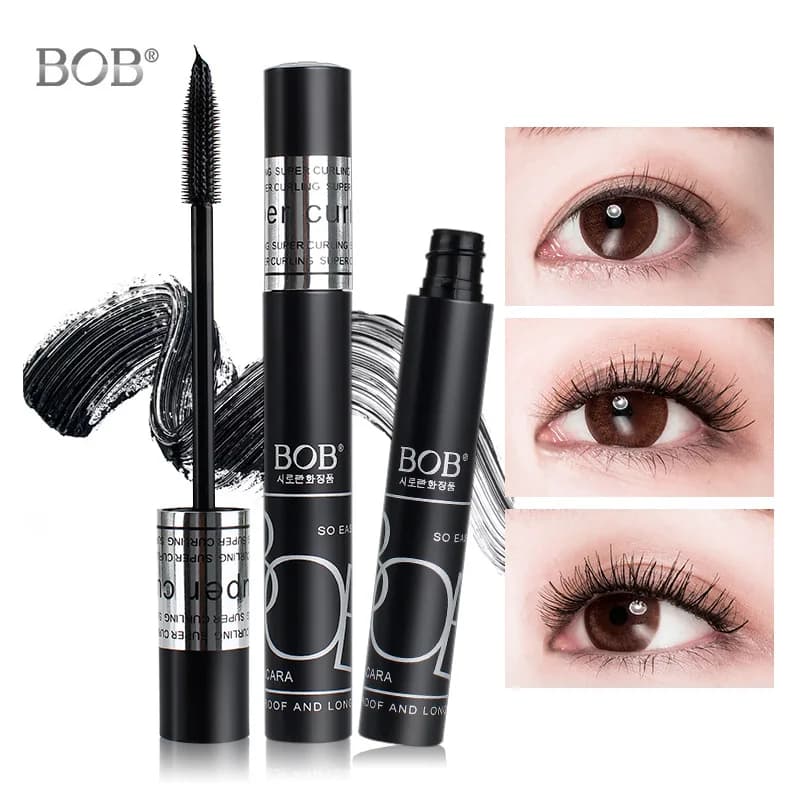 Trucco BOB mascara tipo pettine fine impermeabile e resistente al sudore, non sbava, snello e arricciato, impostazione duratura
