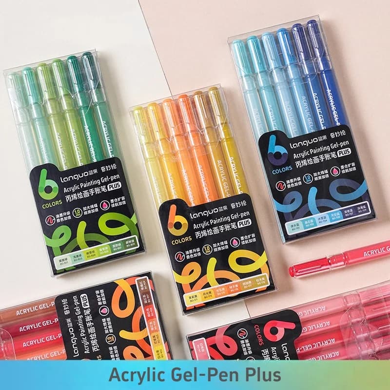 6 pezzi pennarelli per vernice acrilica inchiostro gel pennarello vintage fodera 1.0mm punta fine pittura artigianale fai da te disegno regalo di cancelleria A3113