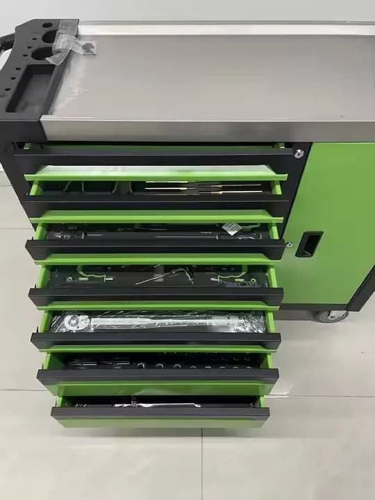 CE 2025 New Set of Steel Tools with Cabinet/Carrello/Carrello Toolbox and 200 Pieces for Workshop